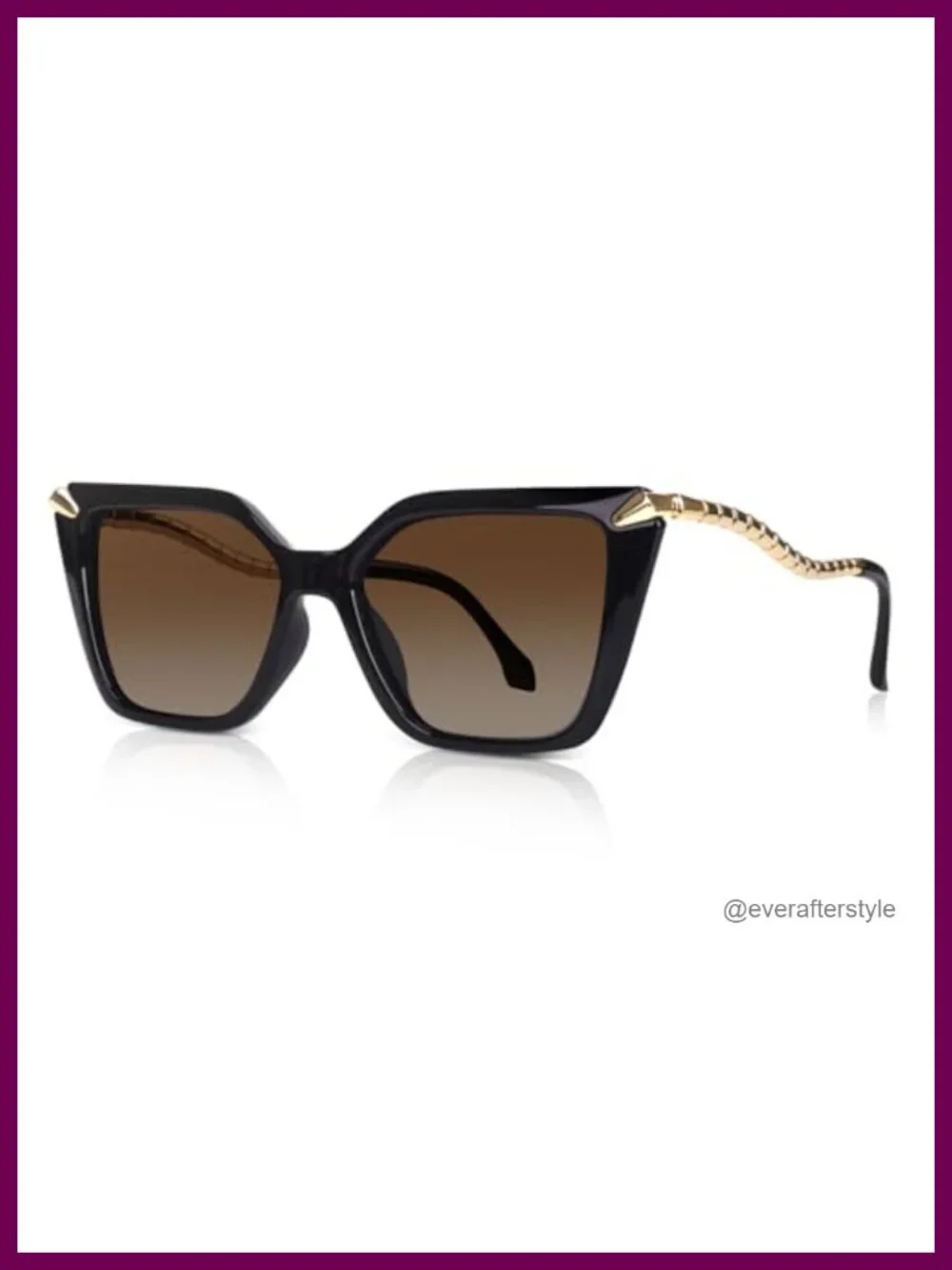 Large Square Sunglasses Women Retro Polarized UV400 Metal Frame